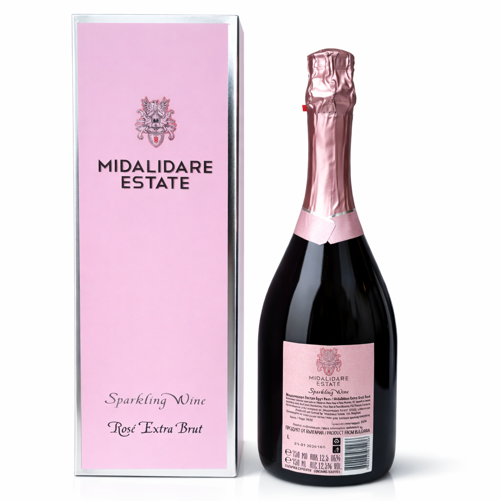 Sparkling Wine Midalidare Rose Extra Brut 0.75l